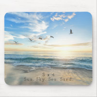 Sun. Sky. Sea. Sand. Beach Scene