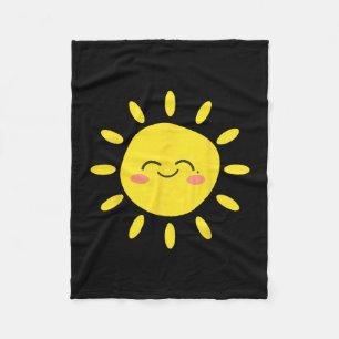 Sun Smiling Sunshine Cute Lovely Summer Love Vacat Fleece Blanket