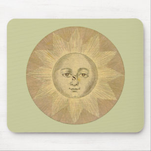 Sun - Solar Detail from Antique Map circa 1780 Mouse Mat
