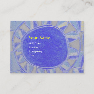 SUN SOLAR ENERGY MONOGRAM blue yellow black Business Card