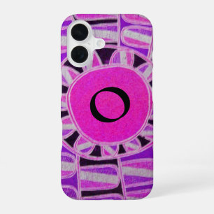 SUN SOLAR ENERGY MONOGRAM Pink Purple Black iPhone 16 Case