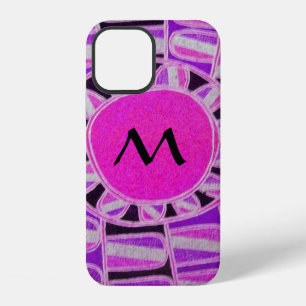 SUN SOLAR ENERGY MONOGRAM Pink Purple Black iPhone 12 Case