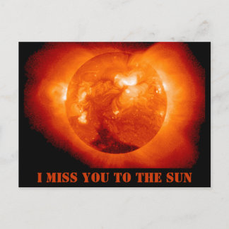Sun space skies thinking of you postcard