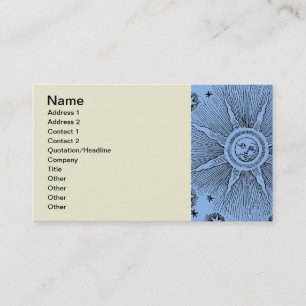 Sun Stars Antique Night Sky Mediaeval Zodiac Business Card