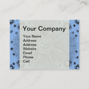 Sun Stars Antique Night Sky Mediaeval Zodiac Business Card