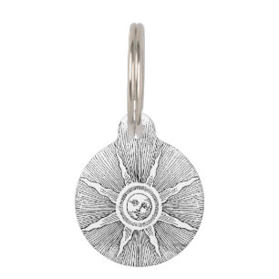 Sun Stars Antique Night Sky Mediaeval Zodiac Pet Tag