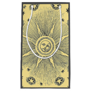 Sun Stars Antique Night Sky Mediaeval Zodiac Small Gift Bag