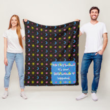 Sun, Starts and Moon Fleece Blanket