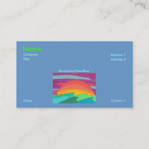 Sun Streaked Sky Business Card Template
