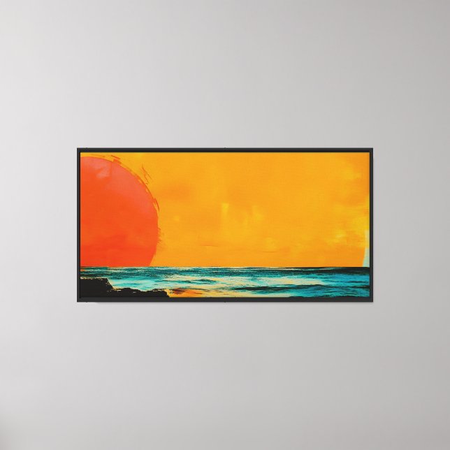 Sun Strip Set Framed Canvas Print (Front)