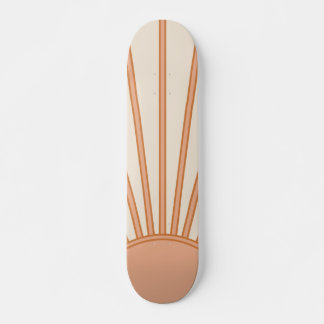 Sun Sunrise Earth Tones Terracotta Retro Sunshine Skateboard