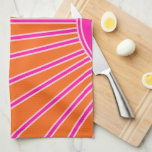 Sun Sunrise Orange And Hot Pink Preppy Sunshine Tea Towel<br><div class="desc">Sun Print – hot pink and orange - Sunshine,  Modern Abstract Geometric Sunrise.</div>