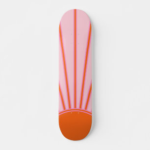 Sun Sunrise Pastel Pink And Orange Sunshine Skateboard