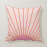 Sun Sunrise Pink Abstract Retro Sunshine Cushion<br><div class="desc">Pink Sun Print - Sunshine,  Modern Abstract Geometric Sunrise.</div>