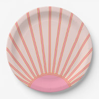 Sun Sunrise Pink Abstract Retro Sunshine