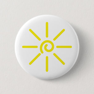 sun sunshine 6 cm round badge