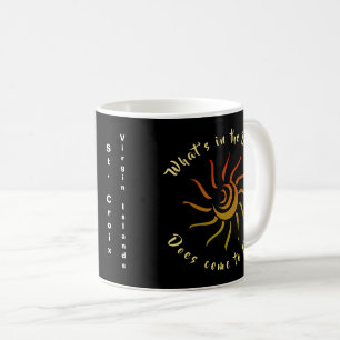 Sun Sunshine Rays Dark Black Virgin Islands Coffee Mug