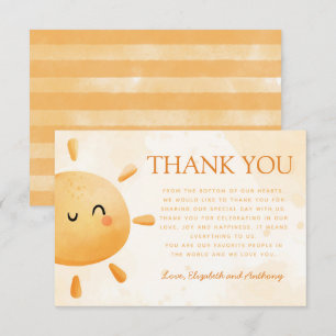 Sun Sunshine Thank You Card Note