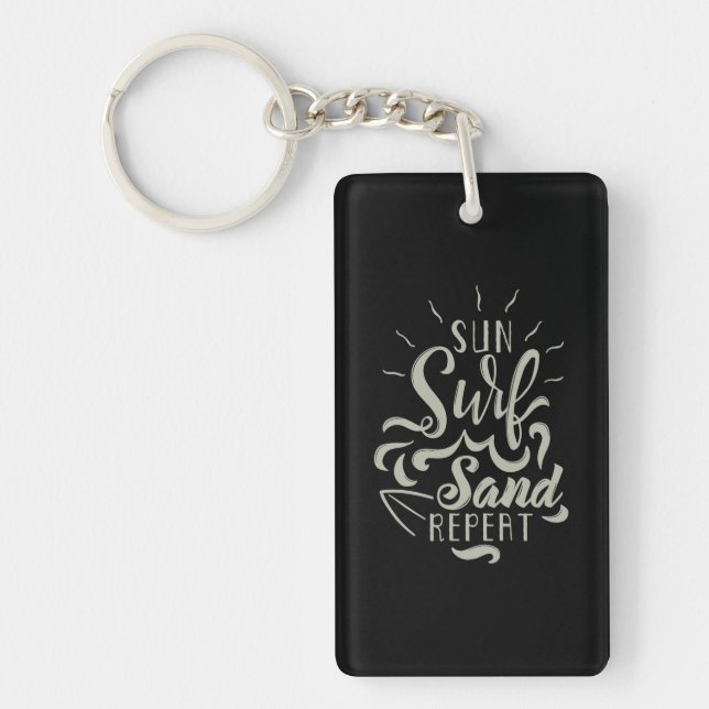 Sun Surf Sand Repeat Key Ring (Front)