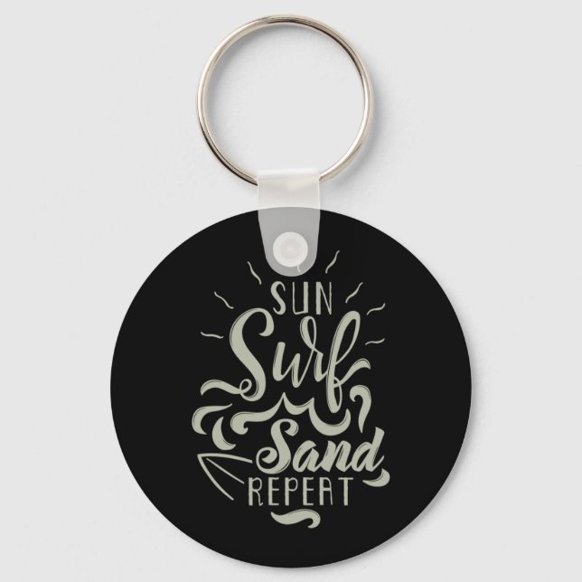 Sun Surf Sand Repeat Key Ring (Front)