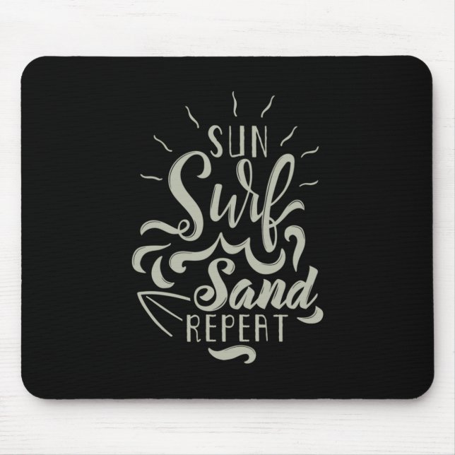 Sun Surf Sand Repeat Mouse Mat (Front)