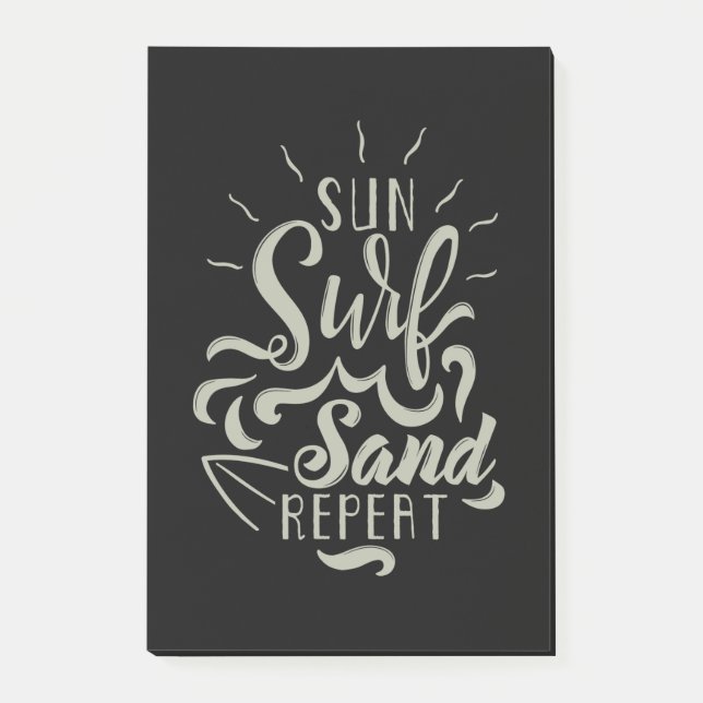 Sun Surf Sand Repeat Post-it Notes (Front)