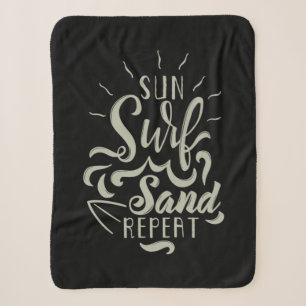Sun Surf Sand Repeat Sherpa Blanket