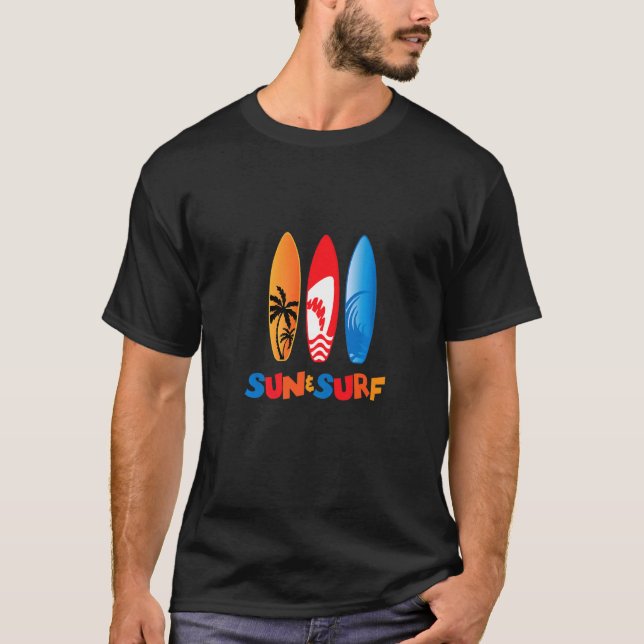 Sun & Surf  Surfing California Ca Santa Cruz Summe T-Shirt (Front)
