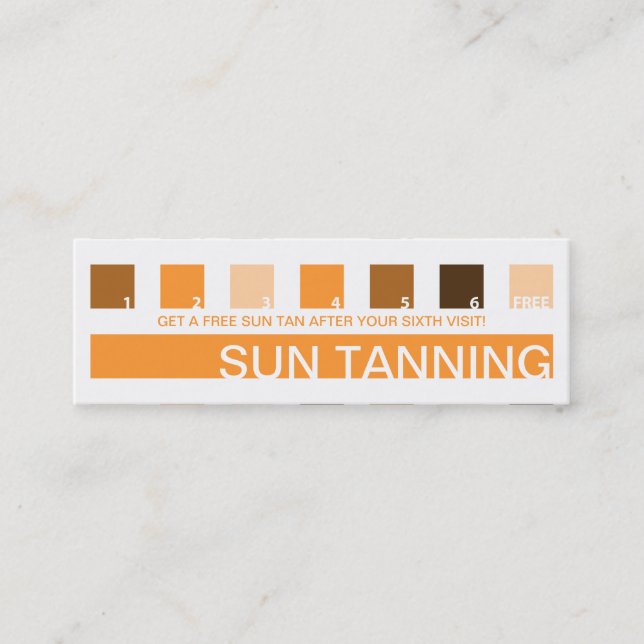 SUN TANNING customer appreciation (mod squares) Loyalty Card (Front)