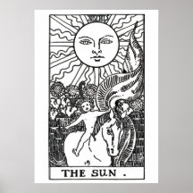 Sun Tarot Card Poster
