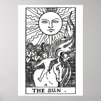 Sun Tarot Card Poster