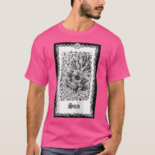 Sun Tarot Card Shirt Skull Goth Punk Tee Magic Occ