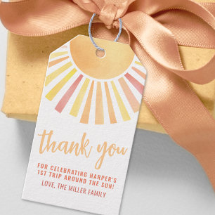 Sun Thank You Gift Tags