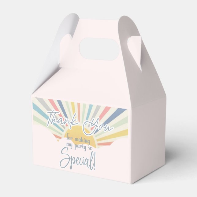 Sun Theme, Rainbow party, Sunshine favour Favour B Box (Front Side)