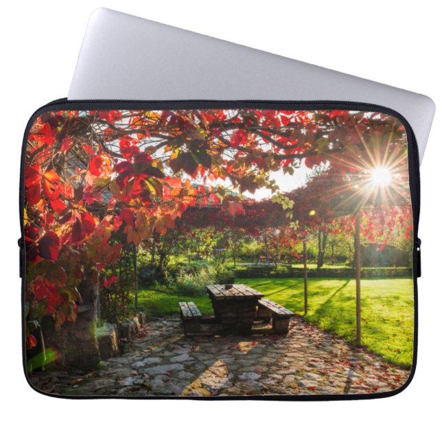 Sun through autumn leaves, Croatia Laptop Sleeve (Front)