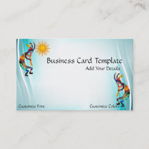 Sun Two Kokopelli Logo Business Card