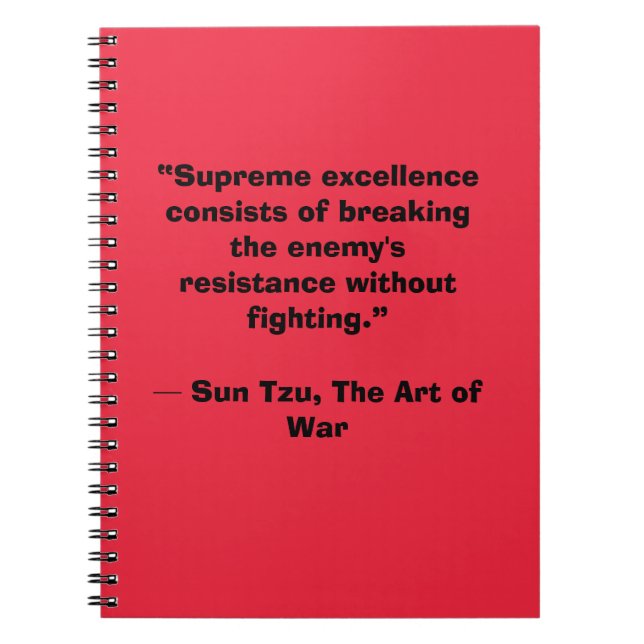 Sun Tzu Art of War Baby Winner  Notebook (Front)