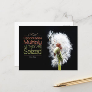 Sun Tzu Inspirational Quote "Opportunities" Postcard