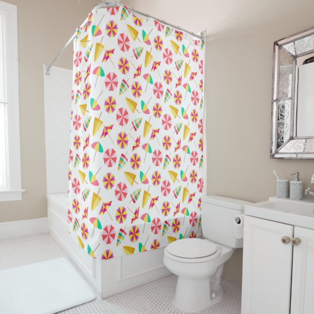 Sun Umbrellas Shower Curtain (In Situ)