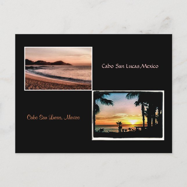 sun up sun down cabo is beautiful #2 postcard (Front)