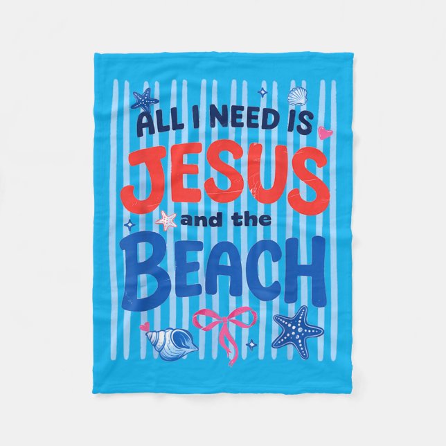 Sun Vacation Fleece Blanket (Front)