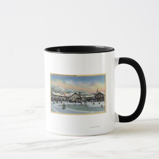 Sun Valley, ID - Challenger Inn in Winter Mug (Right)