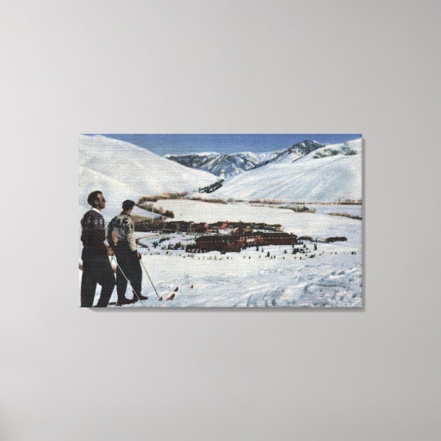 Sun Valley, ID - Winter Scene of Sun Valley Canvas Print (Front)