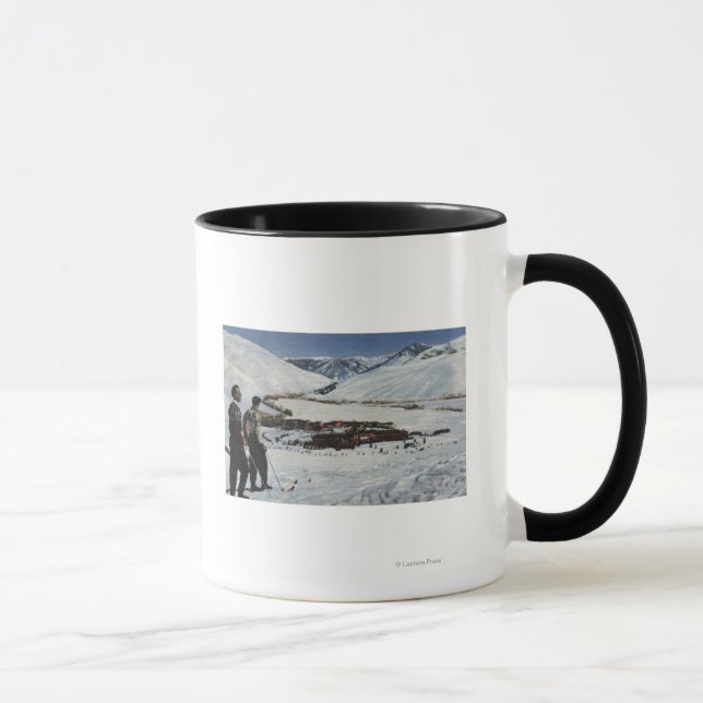 Sun Valley, ID - Winter Scene of Sun Valley Mug (Right)
