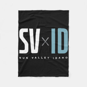 Sun Valley Idaho Graphic Ski Fleece Blanket