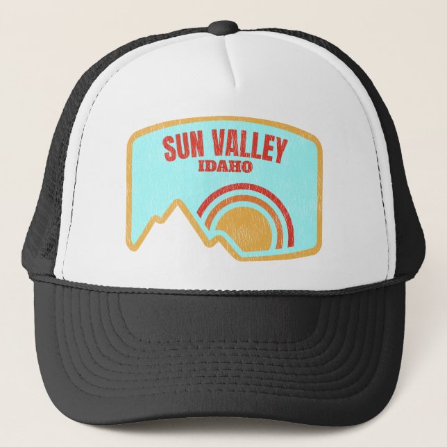 Sun Valley Idaho Mountain Trucker Hat (Front)