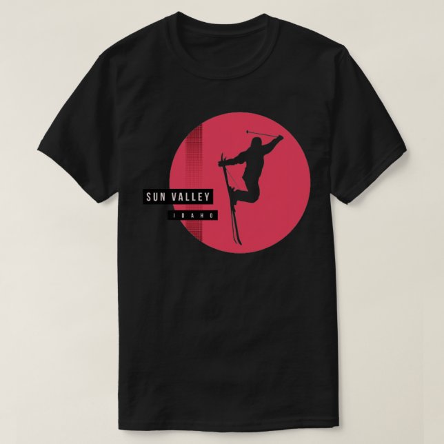 Sun Valley Idaho Ski Fan Mountain Skiing Skier  T-Shirt (Design Front)