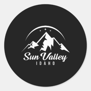 Sun Valley Idaho Ski Resort Skiing Snowboarding  Classic Round Sticker