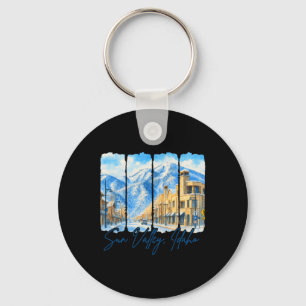 Sun Valley Idaho Traveling Brushstroke Sun Valley Key Ring