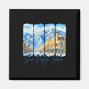 Sun Valley Idaho Traveling Brushstroke Sun Valley Magnet